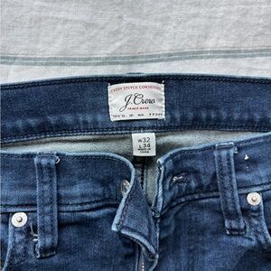 J. Crew 770 32W 32L Indigo Denim Pants with Tan Label